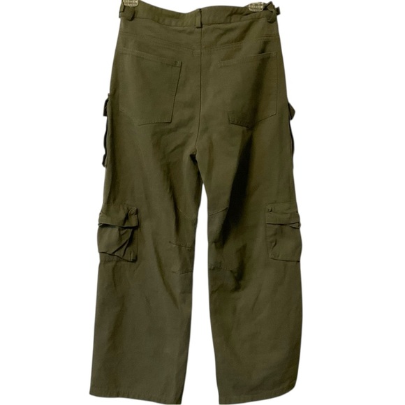 Cargo Pant Army Green SZ S Men Unisex Multi Pockets Streetwear Collegecore - Picture 5 of 7